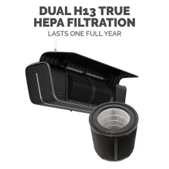 Fellowes Array AC2 True HEPA Ceiling Mounted Air Purifier, 5-Speed, Black (5889202)