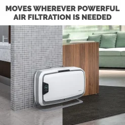 Fellowes Array AS2 True HEPA Floor-Standing Air Purifier, 5-Speed, White (5884501)