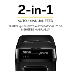 Fellowes AutoMax 150C Hands Free Cross-Cut Commercial Shredder (4680001)