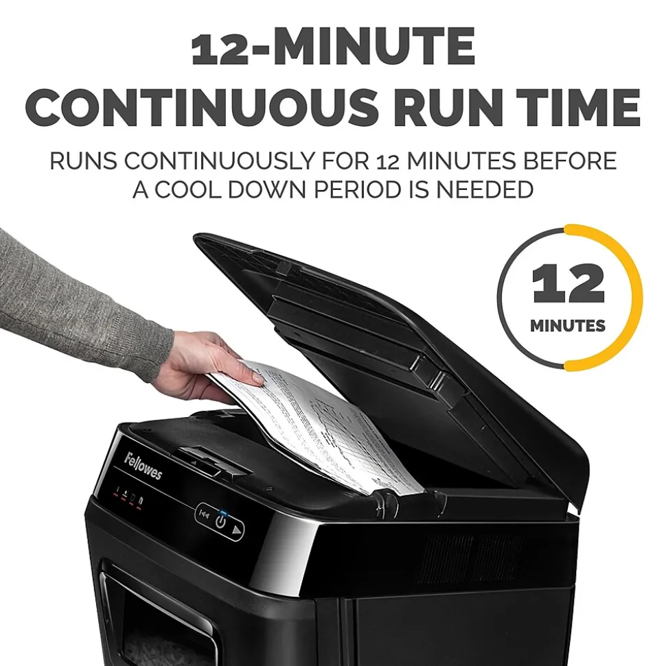 Fellowes AutoMax 150C Hands Free Cross-Cut Commercial Shredder (4680001)