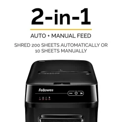 Fellowes AutoMax 200M 200 Sheet Micro-Cut Personal Shredder (4656201)