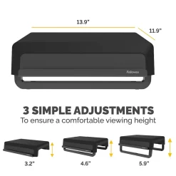 Fellowes Breyta Collection Adjustable Monitor Stand, Black (100098502)