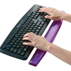 Fellowes Crystals Gel Wrist Rest, Non-Skid Base, Purple (91437)