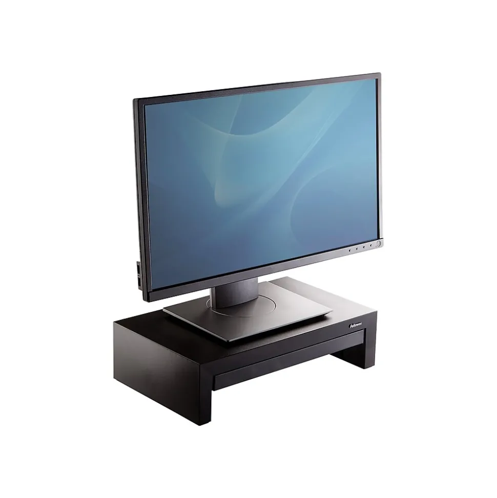 Fellowes Designer Suites Adjustable Monitor Riser, Up to 32", Black - 8038101