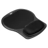 Fellowes Easy Glide Gel Mouse Pad/Wrist Rest Combo, Non-Skid Base, Black (93730)