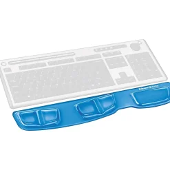 Fellowes Gel Keyboard Palm Support with Microban, Non-Skid Backing, Blue (9183101)