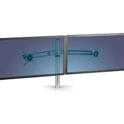 Fellowes Lotus Adjustable Monitor Arm, Up to 27", Silver (8042901)
