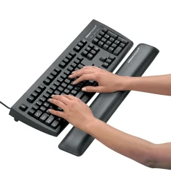Fellowes Microban Gel Wrist Rest, Graphite (9175301)