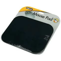Fellowes Mouse Pad, Non-Skid Rubber Backing, Black (58024)