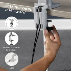 Fellowes Platinum Series Adjustable Dual Arms, Up to 32