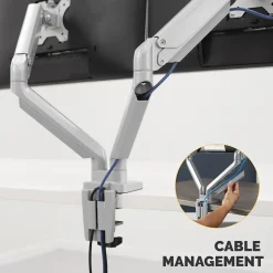 Fellowes Platinum Series Adjustable Dual Arms, Up to 32