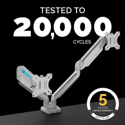 Fellowes Platinum Series Adjustable Dual Arms, Up to 32