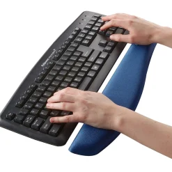 Fellowes PlushTouch Foam Wrist Rest, Blue (9287401)