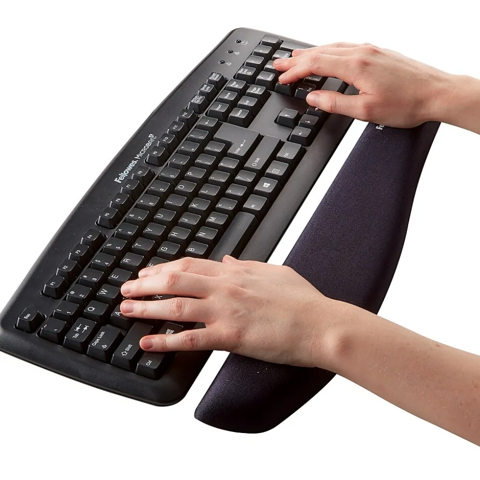 Fellowes PlushTouch Foam Wrist Rest, Black (9252104)