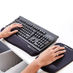 Fellowes PlushTouch Wrist Rest with Microban, Black (9252101)