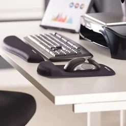Fellowes PlushTouch Wrist Rest with Microban, Black (9252101)