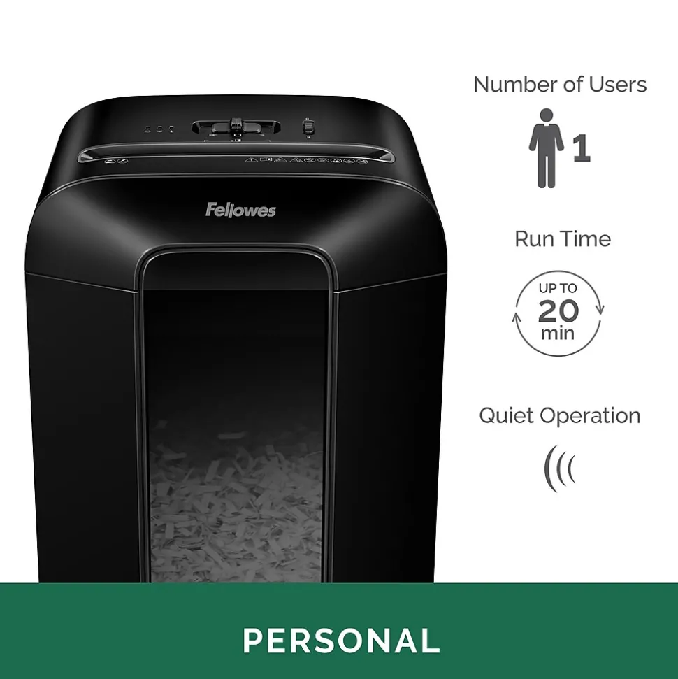 Fellowes Powershred LX85 12-Sheet Cross Cut Personal Paper Shredder (FEL4400401)