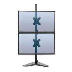 Fellowes Professional Series Freestanding Dual Stacking Monitor Arm, Up to 32", Black (8044001)