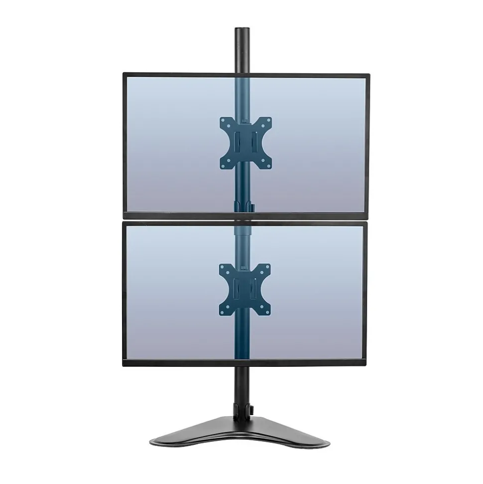 Fellowes Professional Series Freestanding Dual Stacking Monitor Arm, Up to 32", Black (8044001)