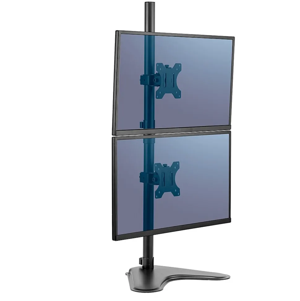 Fellowes Professional Series Freestanding Dual Stacking Monitor Arm, Up to 32", Black (8044001)