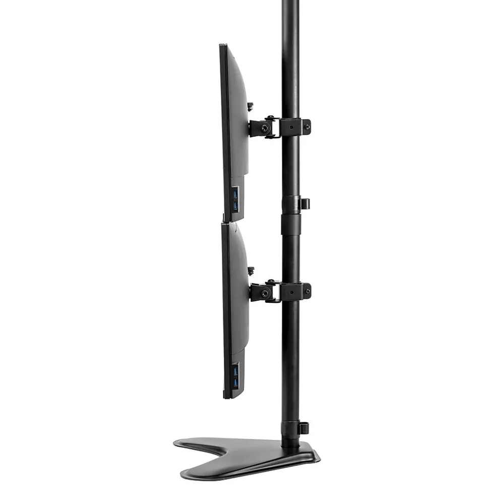 Fellowes Professional Series Freestanding Dual Stacking Monitor Arm, Up to 32", Black (8044001)