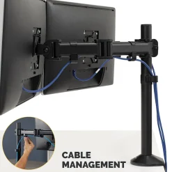 Fellowes Reflex Dual Adjustable Monitor Arm, Up to 27