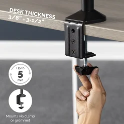 Fellowes Reflex Single Adjustable Arm, Up to 32