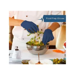 FifthPulse Powder Free Nitrile Gloves, Latex Free, Medium, Navy Blue, 50/Box (FMN100179)