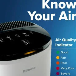 Filtrete Large Room RAP Device True HEPA Tower Air Purifier, WiFi Enabled, White (FAP-ST02N)