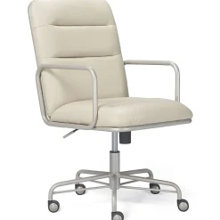 Finch Franklin Bonded Leather Computer and Desk Chair, Ivory White (CHR10060C)