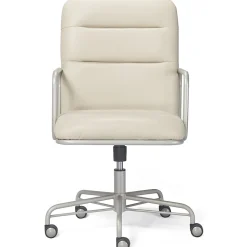 Finch Franklin Bonded Leather Computer and Desk Chair, Ivory White (CHR10060C)