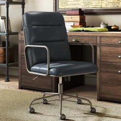 Finch Franklin Bonded Leather Computer and Desk Chair, Charcoal Gray (CHR10060A)