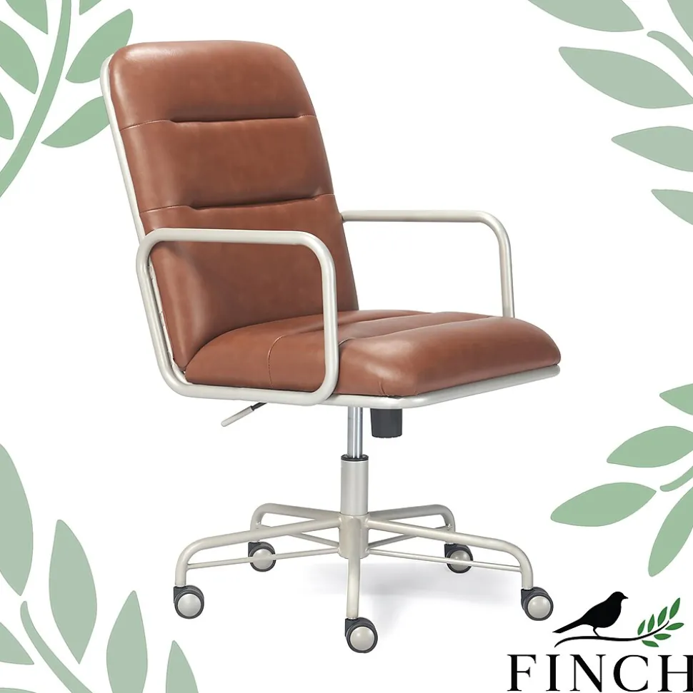 Finch Franklin Bonded Leather Computer and Desk Chair, Camel (CHR10060B)