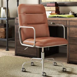 Finch Franklin Bonded Leather Computer and Desk Chair, Camel (CHR10060B)