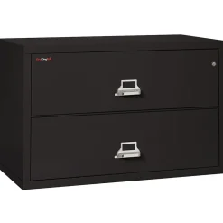 FireKing Classic 2-Drawer Lateral File Cabinet, Fire Resistant, Black, Letter/Legal, 44.5"W (2-4422-CBL)