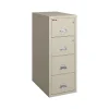 FireKing Classic 4-Drawer Vertical File Cabinet, Fire Resistant, Letter, Parchment, 31.56"D (4-1831-CPA)