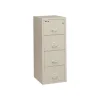 FireKing 4-Drawer Vertical File Cabinet, Legal Size, Lockable, Fire Resistant, 57"H x 21.25"W x 32"D, Parchment (421572PA)