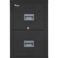 FireKing® 2-Drawer Vertical File Cabinet, Letter, Black, 32"D (2P1831CBLI)