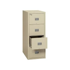 FireKing Patriot 4-Drawer Vertical File Cabinet, Fire Resistant, Legal, Beige, 31.56"D (4P-2131-CPA)