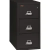 FireKing Vertical 3 Drawer Legal Fireproof File Cabinet - Black (3-3121-CBLI)