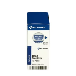 First Aid Only Antiseptic Hand Sanitizer Packets, 10/Box (FAE-4007)