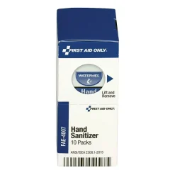 First Aid Only Antiseptic Hand Sanitizer Packets, 10/Box (FAE-4007)