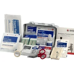 First Aid Only Metal First Aid Kit, ANSI 2021 Class A, 10 People, 76 Pieces (91323)