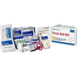 First Aid Only Metal First Aid Kit, ANSI 2021 Class A, 10 People, 76 Pieces (91323)