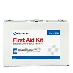 First Aid Only Metal First Aid Kit with Medication, 25 People, 106 Pieces (224-U/FAO)
