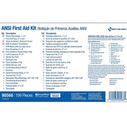 First Aid Only Plastic First Aid Kit, ANSI 2015 Class B, 50 People, 199 Pieces (90566)