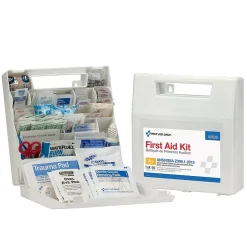 First Aid Only Plastic First Aid Kit, ANSI 2015 Class A+, 50 People, 183 Pieces (90639)
