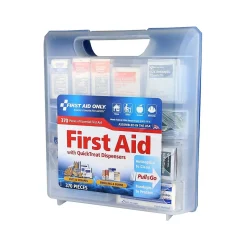 First Aid Only QuickTreat First Aid Kit, Plastic Case, 50 People, 370 Pieces (91407)
