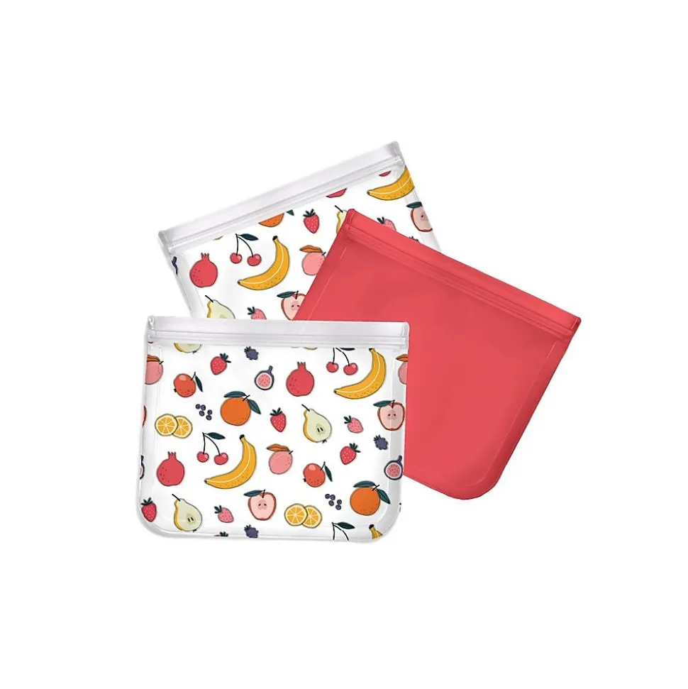 Fit & Fresh Back to School Sketchy Fruits Print Reusable Lunch Bag, Multicolored (8305K3888)
