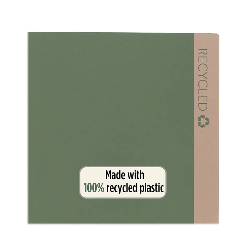 Five Star 100% Recycled 3-Hole Punched 2-Pocket Paper Folder, Assorted Colors (330027-22)